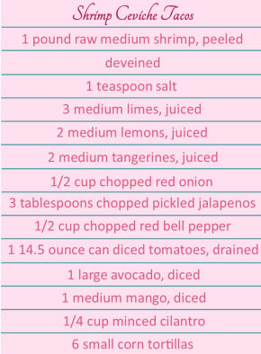 Shrimp Ceviche Tacos - Recipe